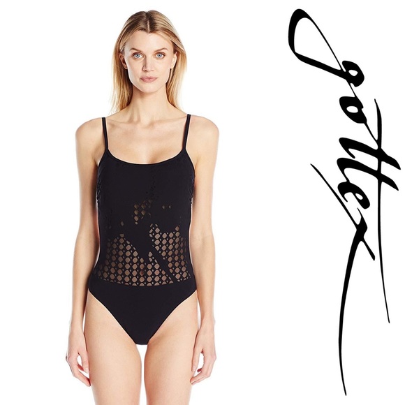 Gottex Other - GOTTEX. Rose One Piece Black Swimsuit NWOT🌹